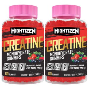 Frente de envase Mightizen Creatine Monohydrate Gummies