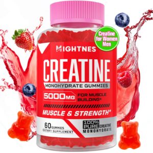 Version 1.0.0 Gomitas de Creatine Monohydrate Mightnes frasco