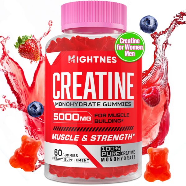 Version 1.0.0 Gomitas de Creatine Monohydrate Mightnes frasco