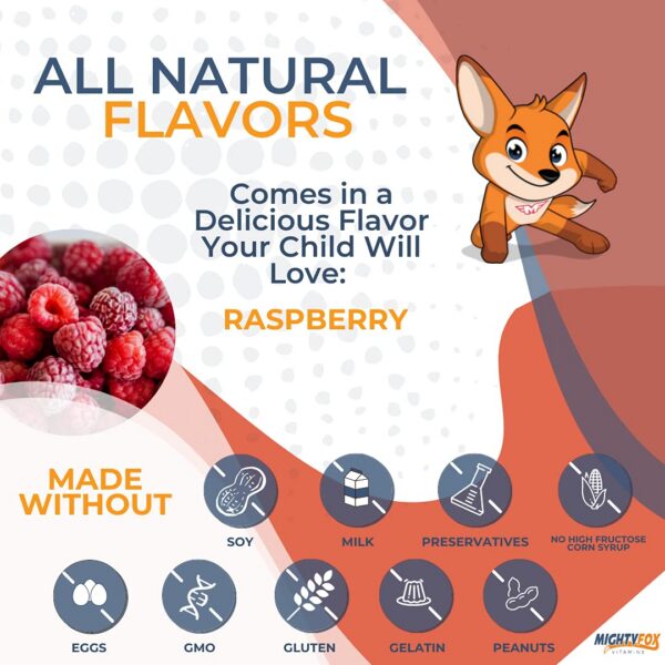 Version 1.0.0 Frasco gomitas MIGHTY FOX vitaminas con saúco y equinácea