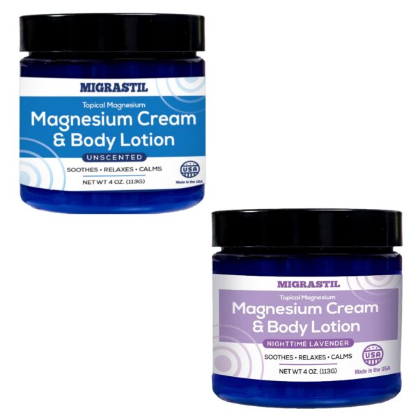 Frente de producto MIGRASTIL crema magnesio sin aroma lavanda