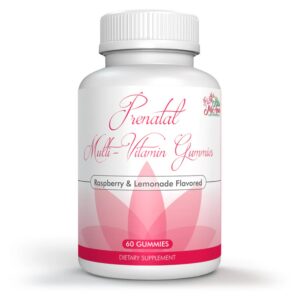 Frente del envase Mila Miamor Gomitas Prenatales Multivitamínicas Frambuesa-Limón