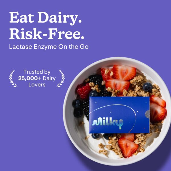 Etiqueta Milky lactasa empaque