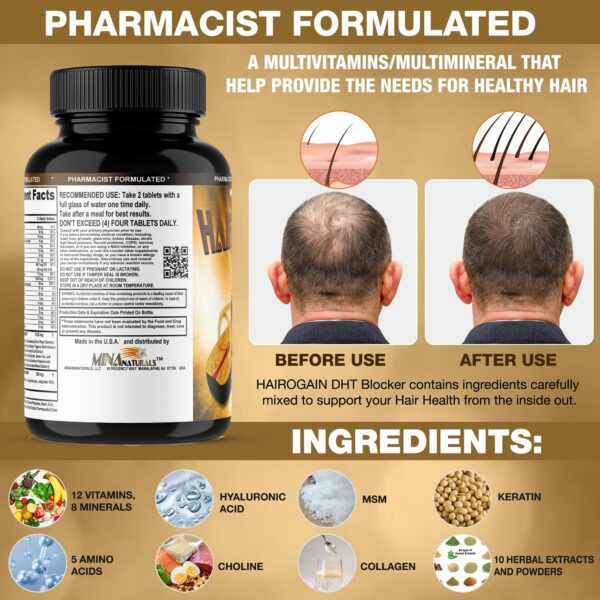 Tabla de ingredientes de HAIROGAIN DHT Blocker