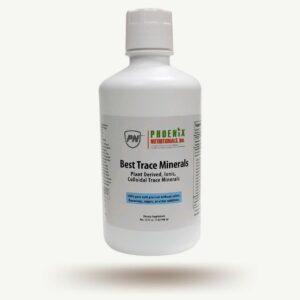 Minerales de trazas vegetales botella frontal