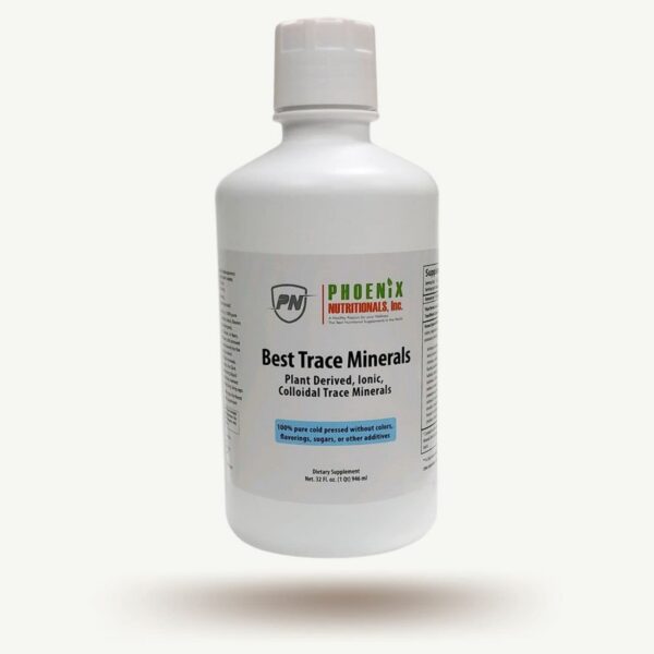 Minerales de trazas vegetales botella frontal