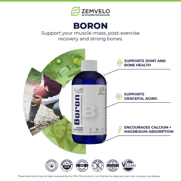 Frasco con gotero de boro líquido