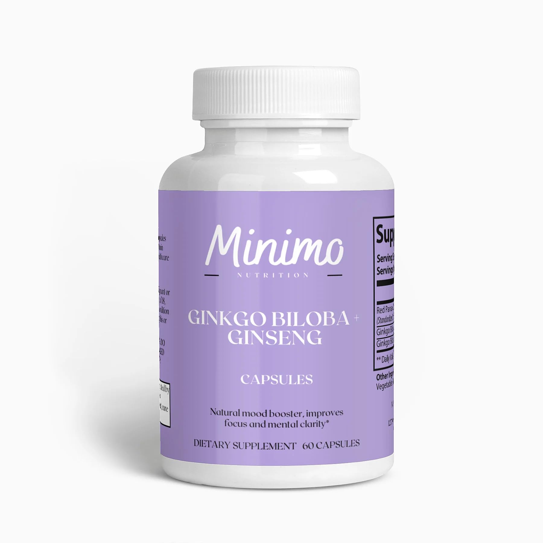 Minimo Nutrition Ginkgo Biloba + Ginseng