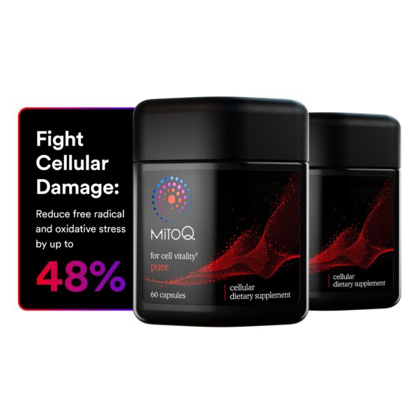 Version 1.0.0 MitoQ Pure etiqueta frontal del envase