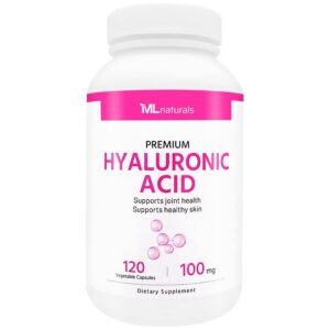 Version 1.0.0 Frente del frasco ML Naturals Ácido hialurónico 100 mg