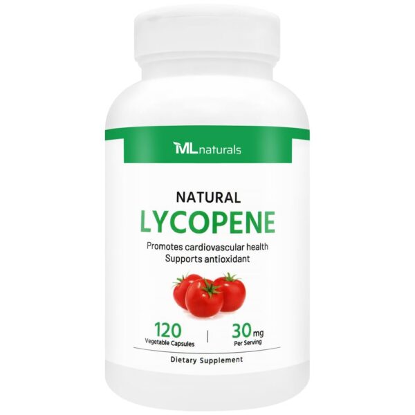 Frasco ML Naturals Licopeno natural 30 mg 120 cápsulas