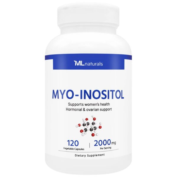 ML Naturals Mio-Inositol 2000 mg botella cápsulas vegetales