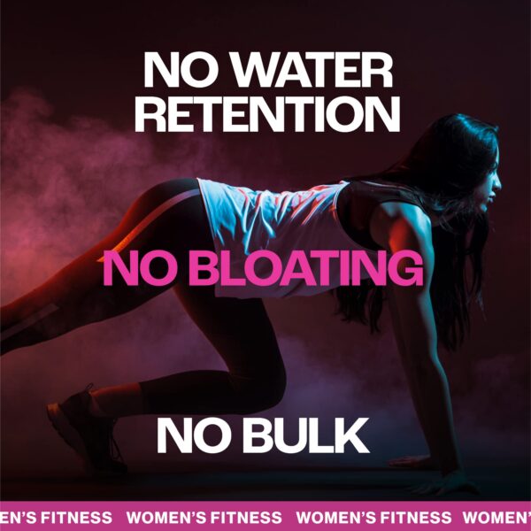 Packaging de creatina para mujeres