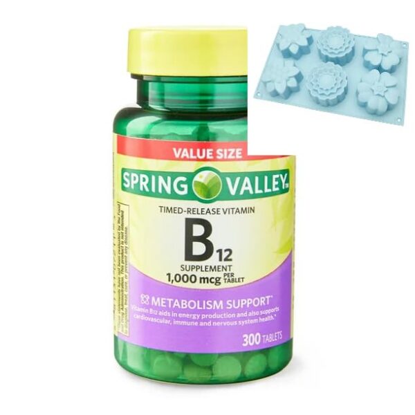 Version 1.0.0 Molde para hornear antiadherente con suplemento vitamina b12 Spring Valley
