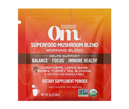 Molido en polvo Om Mushroom Superfood energético matutino