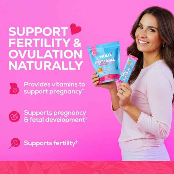 MOLO Prenatal vitamins etiqueta