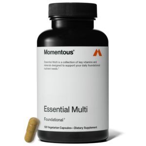 Botella Momentous Essential Multivitamin vista frontal