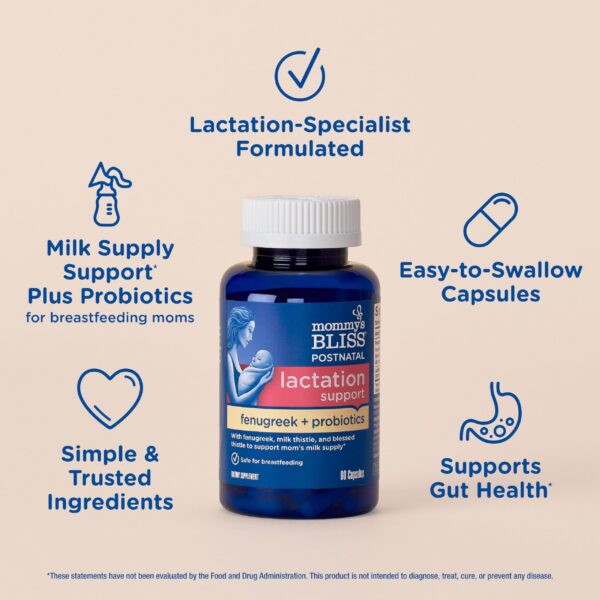 Mommy's Bliss vitaminas postnatales con cardo bendito y mariano