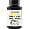 Frasco MONOHERB Citicolina CDP 90 cápsulas veganas