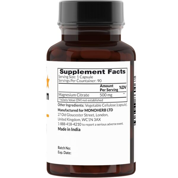 Version 1.0.0 Etiqueta del producto MONOHERB Citrato de magnesio