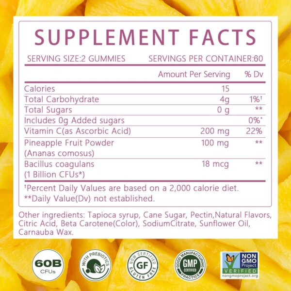 Gomitas Montue Piña Hawaiana frasco frontal