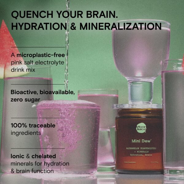 Etiqueta de Moon Juice Mini Dew polvo