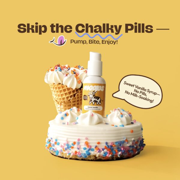 Etiqueta y sabor vainilla