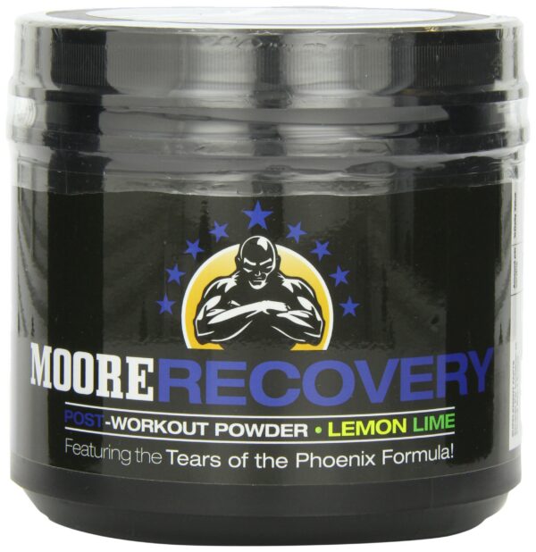 Frasco MOORERECOVERY polvo post-entrenamiento limón