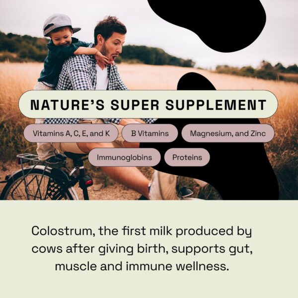 MOOVE etiqueta del producto calostro bovino en polvo