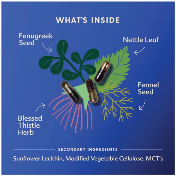 Cápsulas fenogreco Motherlove para soporte lactancia 120 unidades