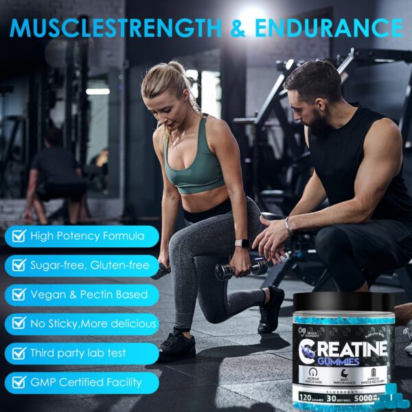 Frasco de MOSEA ELEMENTS Creatine Monohydrate Gummies