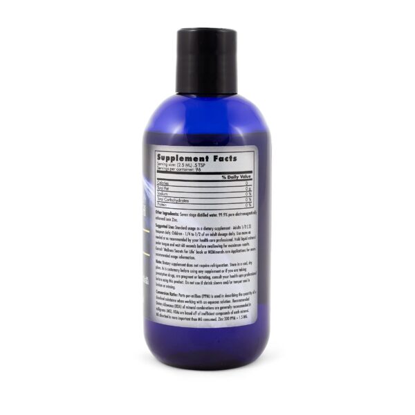 Version 1.0.0 Detalle de la etiqueta con información de zinc