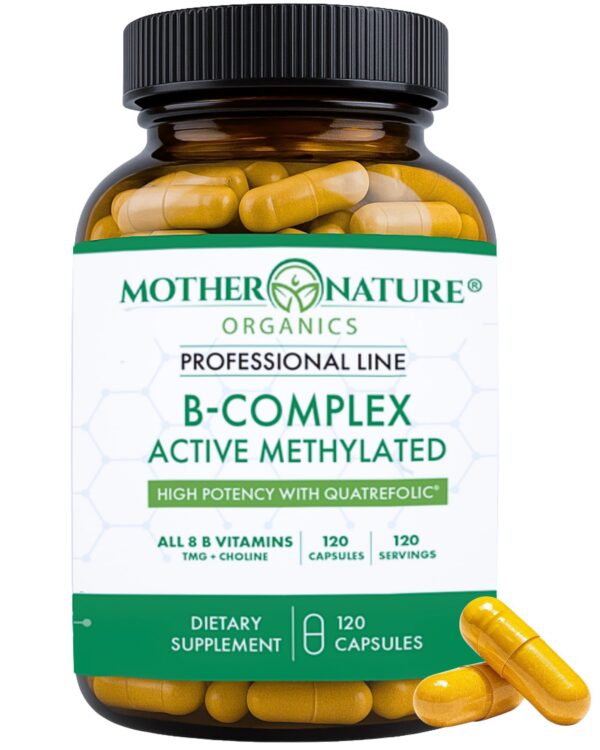 Frasco de complejo B methylado Mother Nature Organics