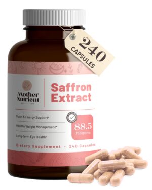 Frasco de extracto de azafrán Mother Nutrient frente