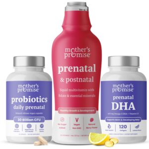 Mother's Promise Prenatal líquido frente a etiqueta