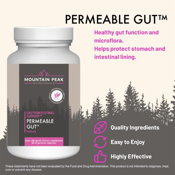 Etiqueta de Mountain Peak Permeable Gut Formula
