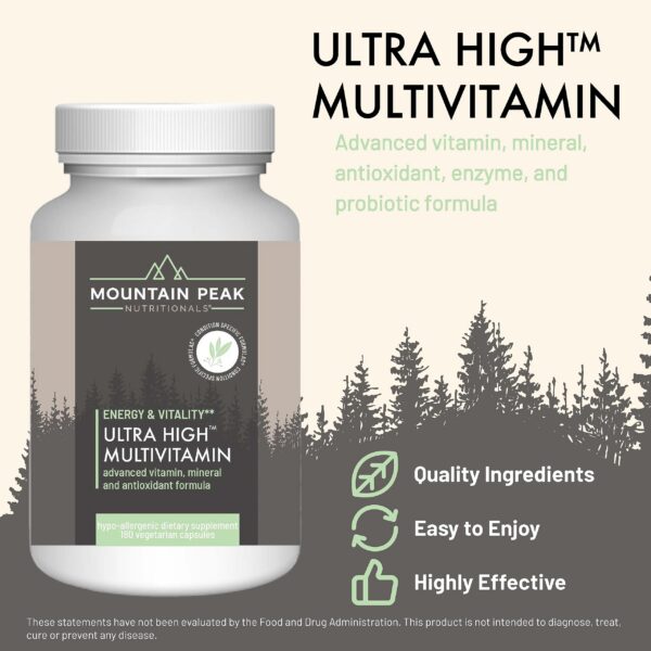 Etiqueta detallada de multivitamínico Ultra Alto