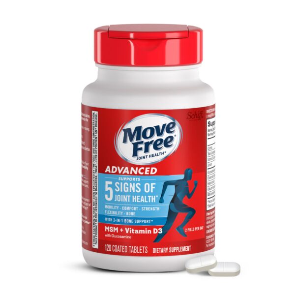 Frasco Move Free Advanced suplemento articular 120 tabletas