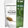 MRM Baobab Organic Powder frente a etiqueta