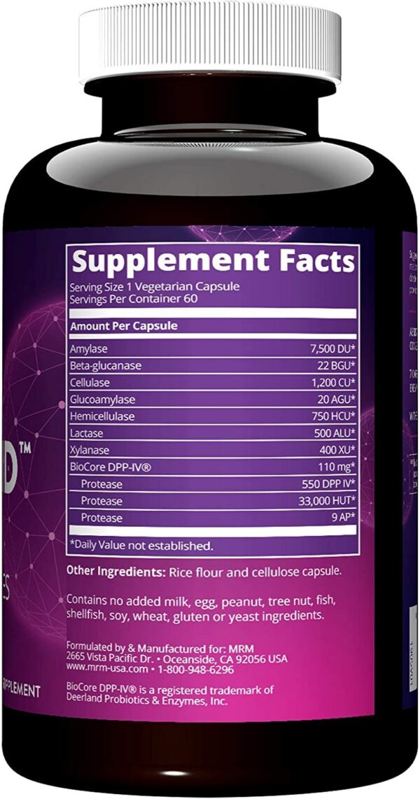 MRM Gluten-Aid cápsulas y etiqueta