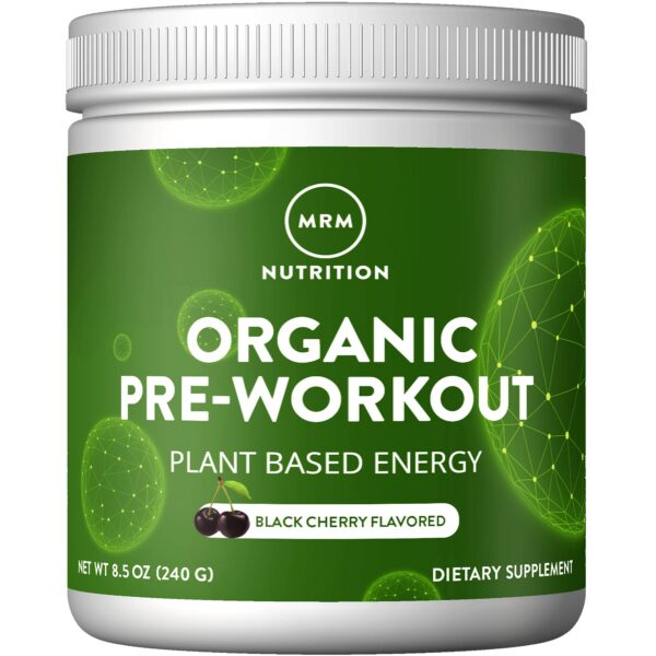 Frente de envase MRM Organic Pre-Workout