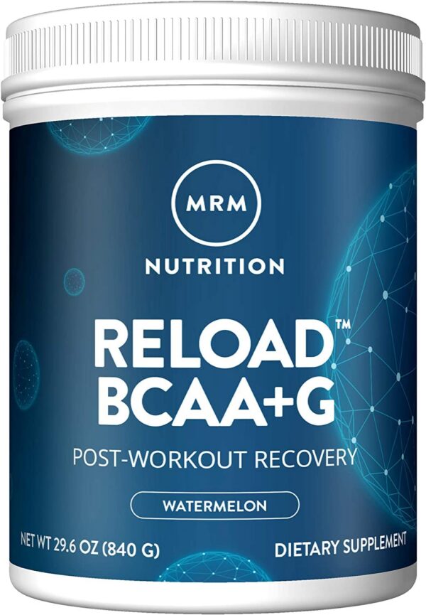 Version 1.0.0 MRM Reload BCAA+G polvo frente al envase