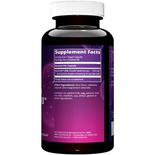 Version 1.0.0 MRM Silymarin cápsulas y envase blanco