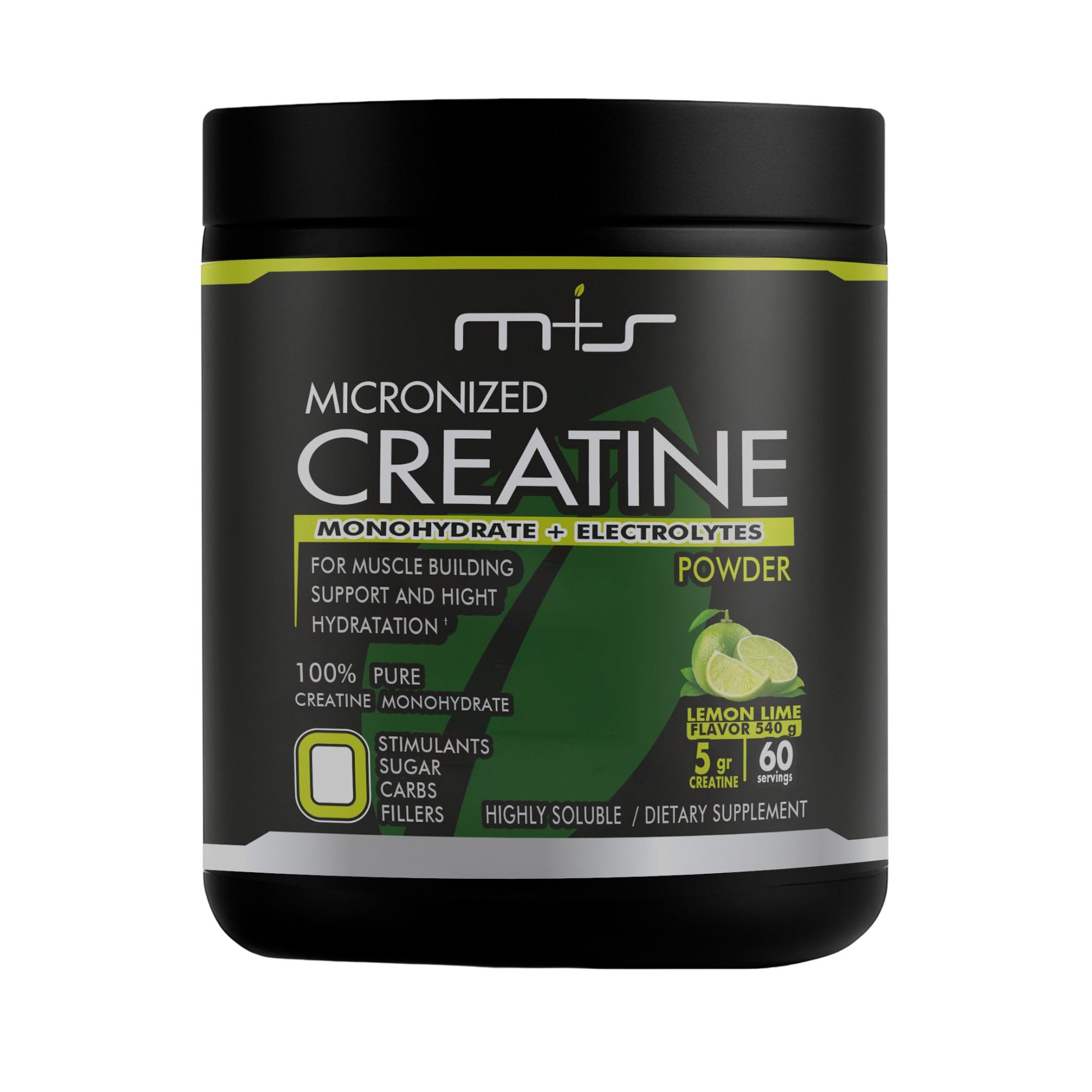 M+S Micronized Creatine with Electrolytes, Lemon-Lime Flavor