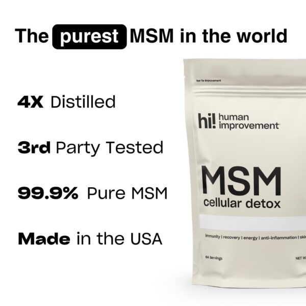MSM detox celular para recuperación y reducción de inflamación