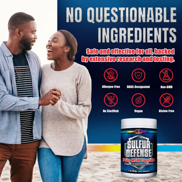 Version 1.0.0 Envase de MSM mostrando el polvo