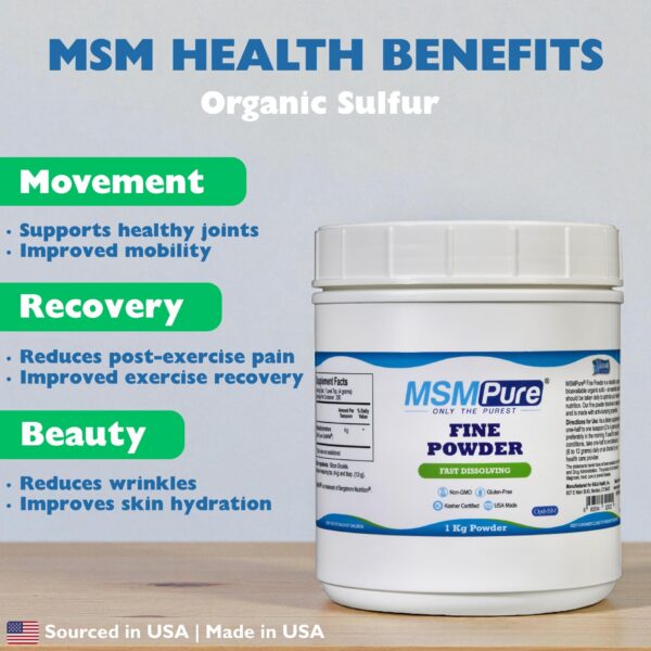 Version 1.0.0 Etiqueta OptiMSM y pureza