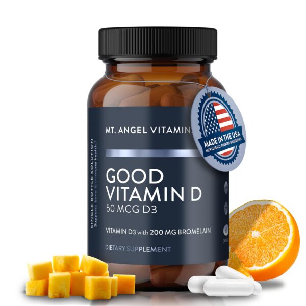 Frasco Mt. Angel Vitamins Good Vitamin D con bromelina