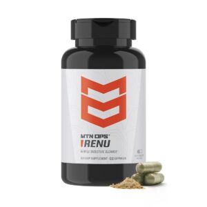 MTN OPS Renu polvo cáscara psyllium 60 cápsulas depósito frontal