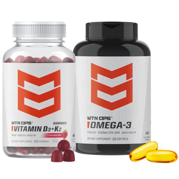 Frente del empaque MTN OPS bundle Vitamin D3 + K2 Omega-3